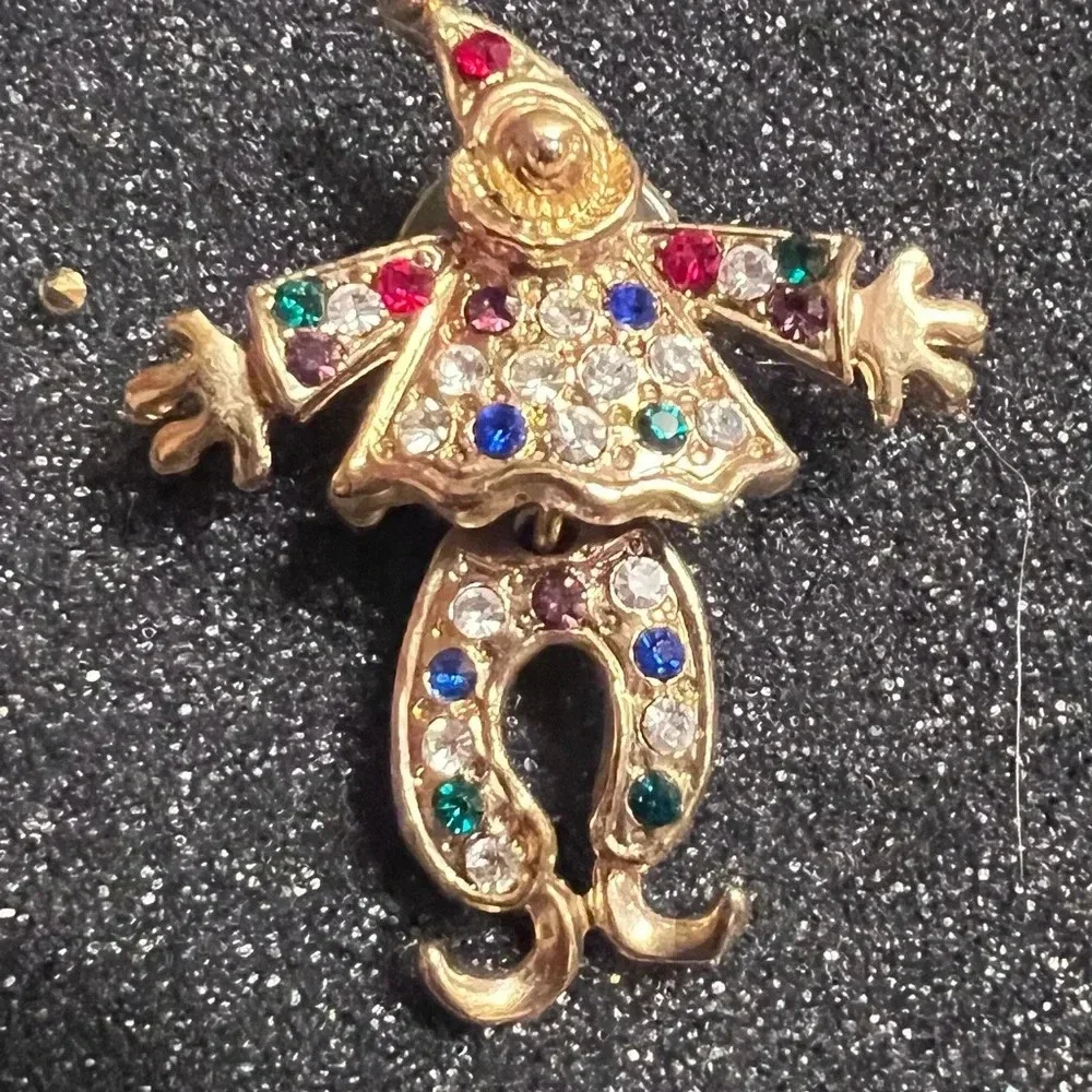 Vintage Clown Brooch